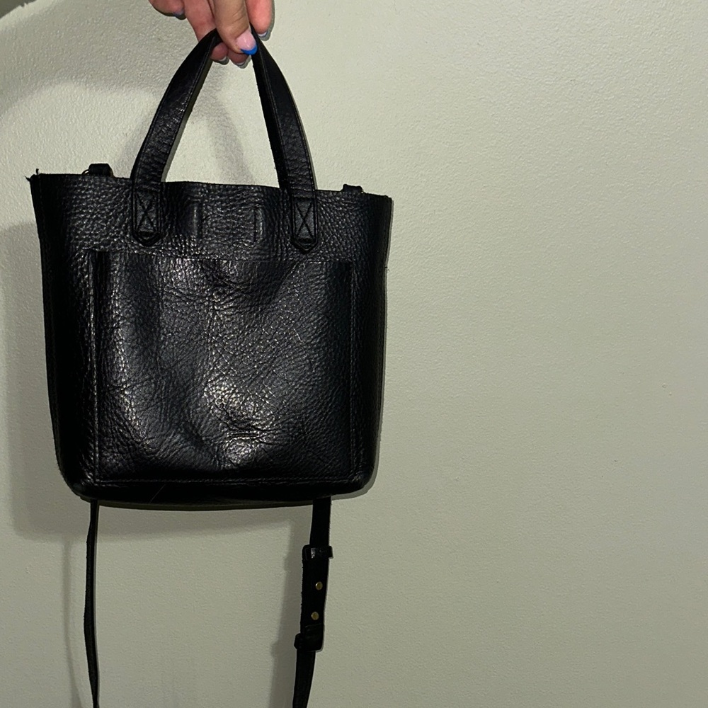 Madewell Black Leather purse bag